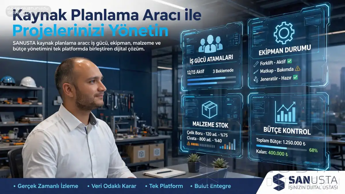 Kaynak Planlama Aracı: Projelerinizi Aksatmadan Yönetin | SANUSTA